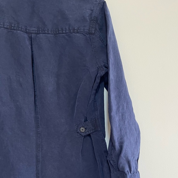 Marine Layer Linen Charlie Utility Jumpsuit in Black Iris Dark Blue, M - Picture 8 of 12